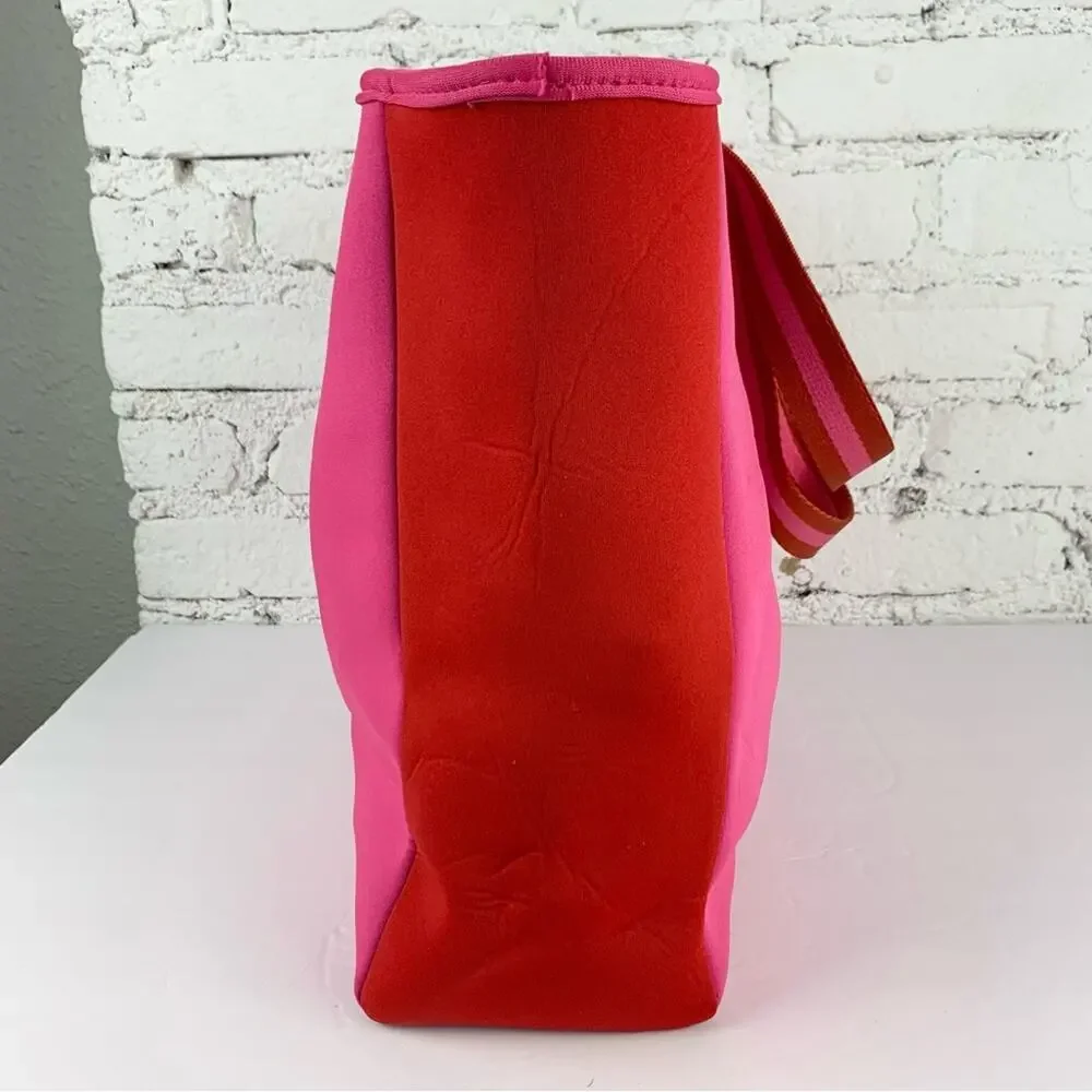 Summersalt Tote Pink Neoprene Stripe Beach Water Bag